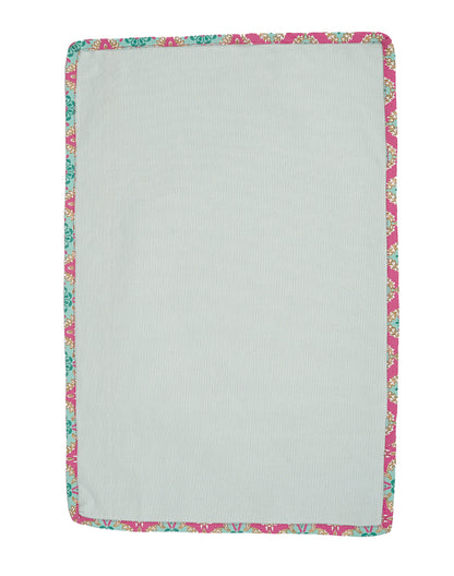 Set of 4 - Blue With Contrast Piping Stylish Placemat Set