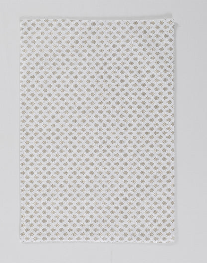 Set Of 6 - White Cotton Decorative Placemat Set