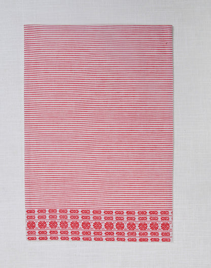 Set Of 4 - Pink Cotton Stripes Dinner Placemats