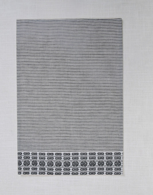 Set Of 4 - Black Cotton Stripes Tablemats