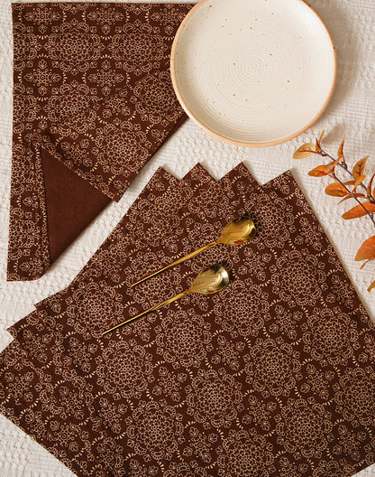 Set Of 6 - 12" Cocktail Napkins For Diwali / Rakhi / Housewarming