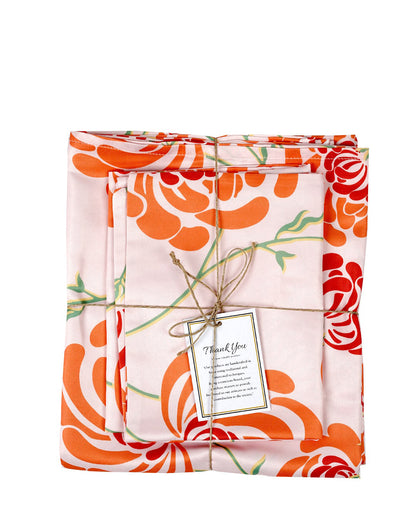 Single - Multicolor Floral Bedsheet with Pillow Cover