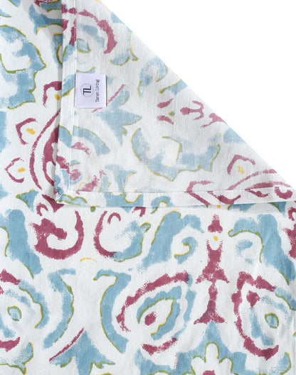 Blue Cotton Bedsheet Set with 2 Pillow Covers