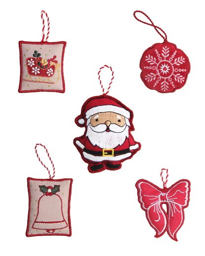 3D Christmas Tree Hangings- Set of 5