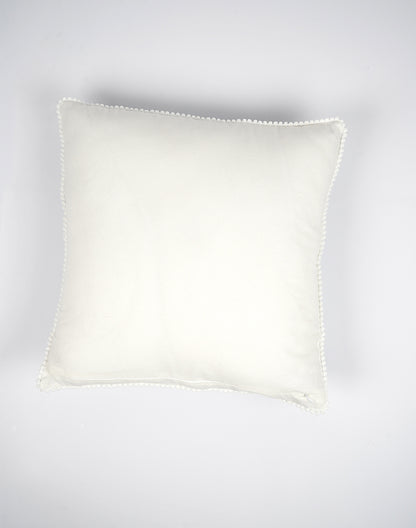 Set Of 2 - Grey Quilted Cotton Cushion Cover - 16"X16"
