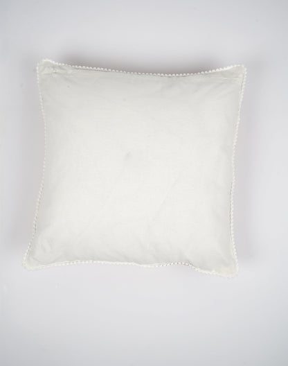 Set Of 2 - Peach Quilted Cotton Cushion Cover - 16"X16"