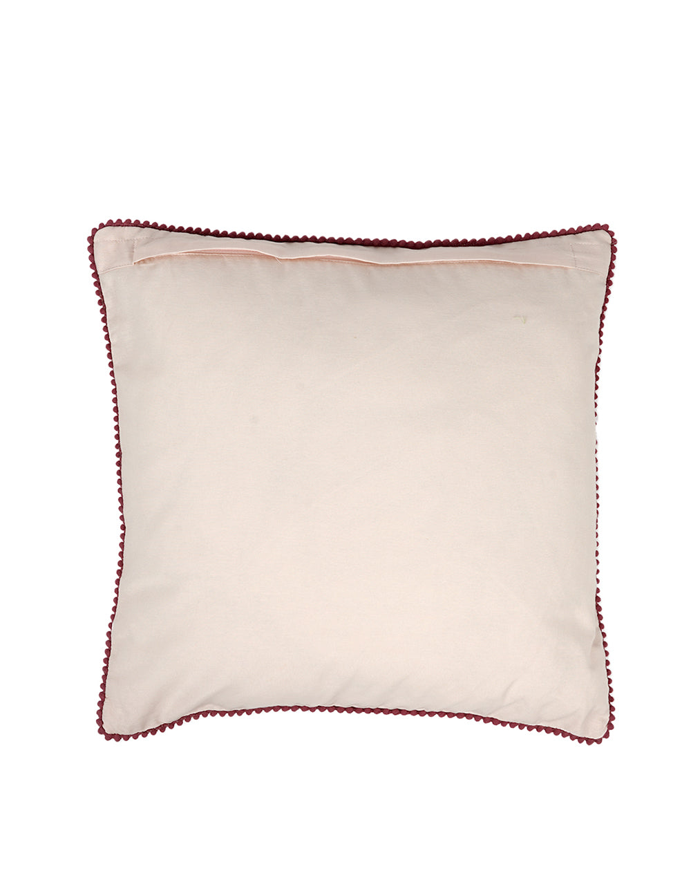 Set Of 2 - Pink Texture Pattern Cotton Cushion Cover - 16"X16"
