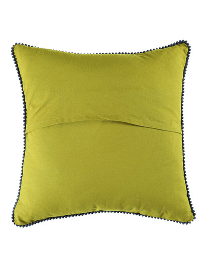 Set of 2 - Birds Of Paradise Green Cotton Cushion Cover - 16"x16"