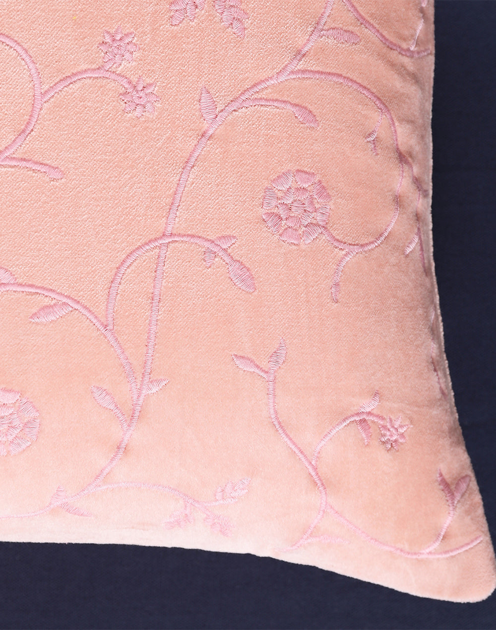 Set of 2 PInk Tone on Tone Embroidered Cushion Cover - 16"x16"