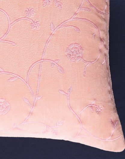 Set of 2 PInk Tone on Tone Embroidered Cushion Cover - 16"x16"