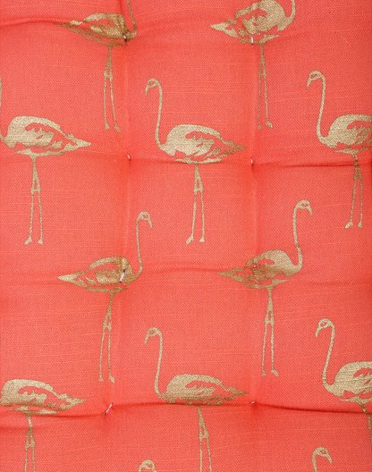 Orange Flamingo Printed Chairpad/ Floor Cushion