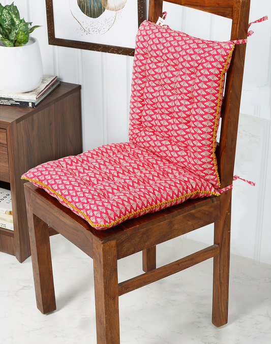 Set of 2- Pink Chairpad/ Floor Cushion