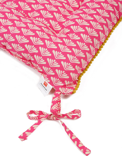 Set of 2- Pink Chairpad/ Floor Cushion