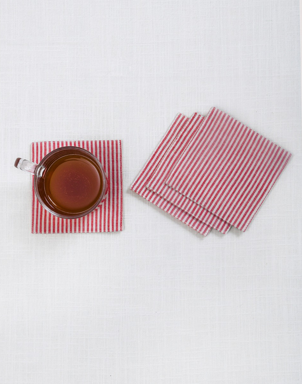 Set of 6 Stripes Tea Coasters