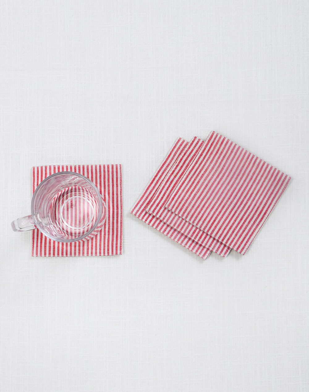 Set of 6 Stripes Tea Coasters