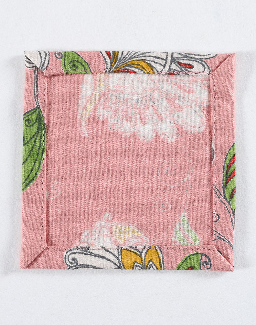Set of 6 Pink Floral Coasters
