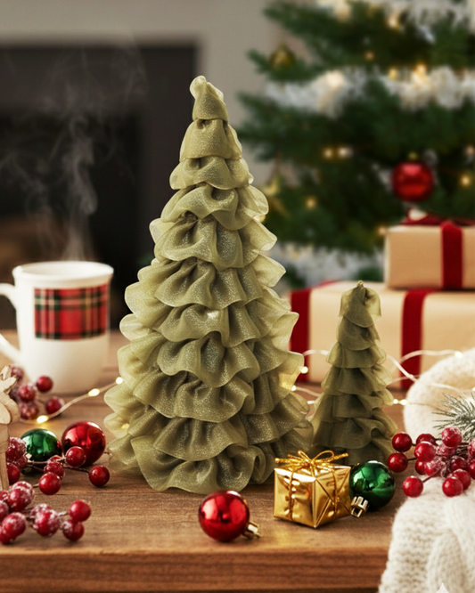 Christmas Organza Green Tree - Set of 2 ( Small, Medium )