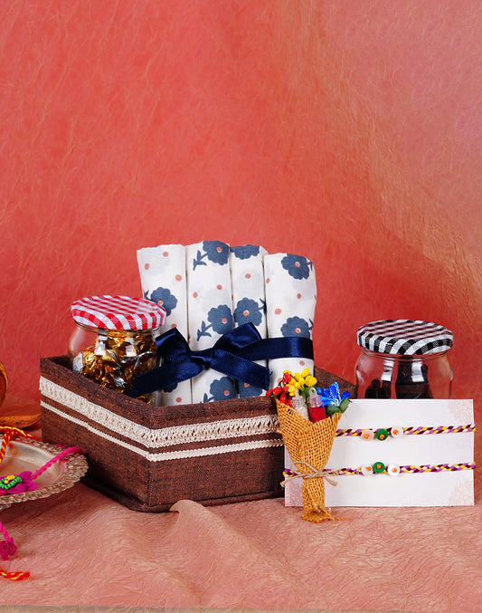 Rakhi Tray Hamper – 4 Napkin Set