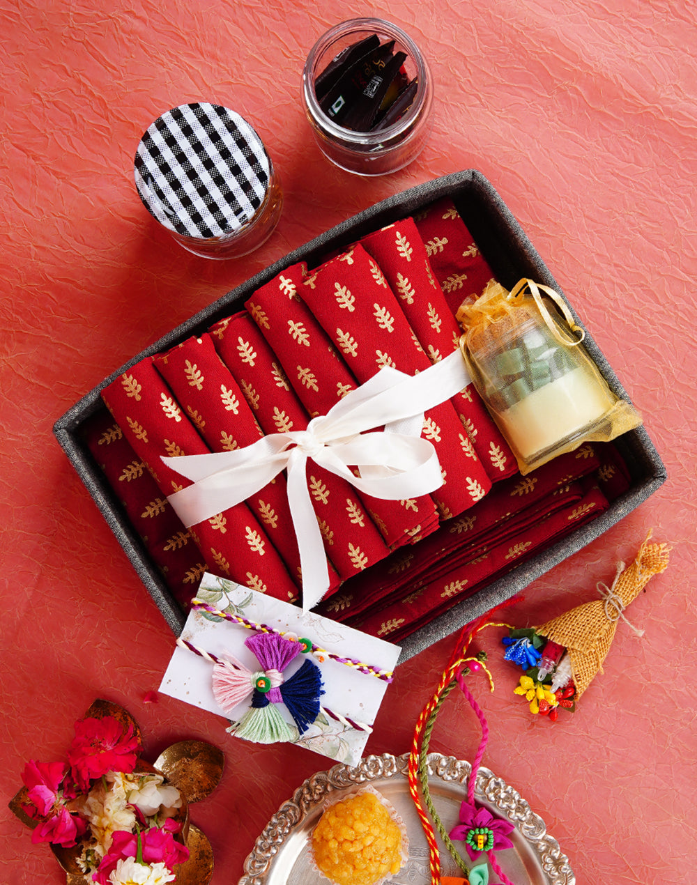 Rakhi Gift Set with Table Runner & Napkins