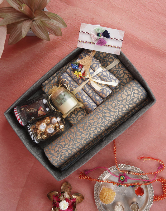 Festive Table Gift Set with Rakhis and Roli Chawal– Rakhi Edition