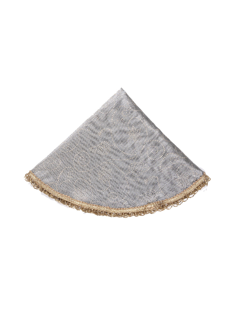 Grey Gold Printed Thali Cover Set of 2 | Pooja Thali Cover | Festive Thali Cover