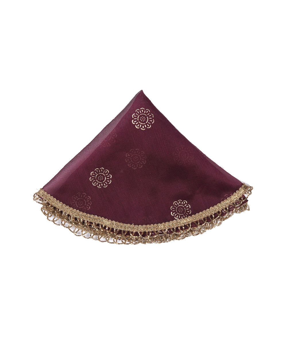 Red Gold Printed Thaal Cover set of 2| Pooja Thaal Cover| Festive Thaal Cover