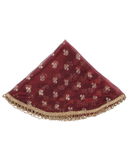 Red Gold Printed Thali Cover set of 2 | Pooja Thali Cover| Festive Thali Cover