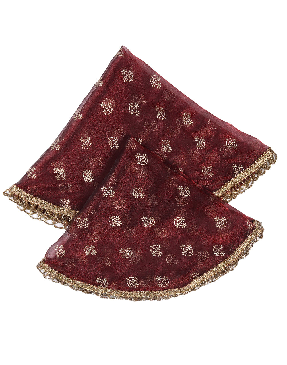 Red Gold Printed Thali Cover set of 2 | Pooja Thali Cover| Festive Thali Cover