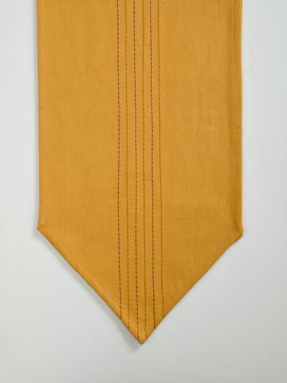 Mustard Embroidered Dining Table Runner