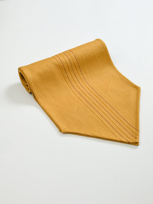 Mustard Embroidered Dining Table Runner