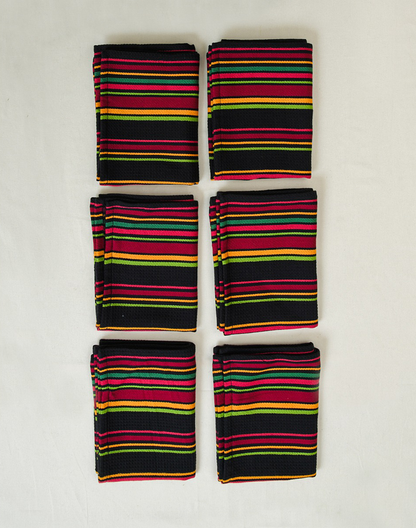 Multicolor waffle hand towels