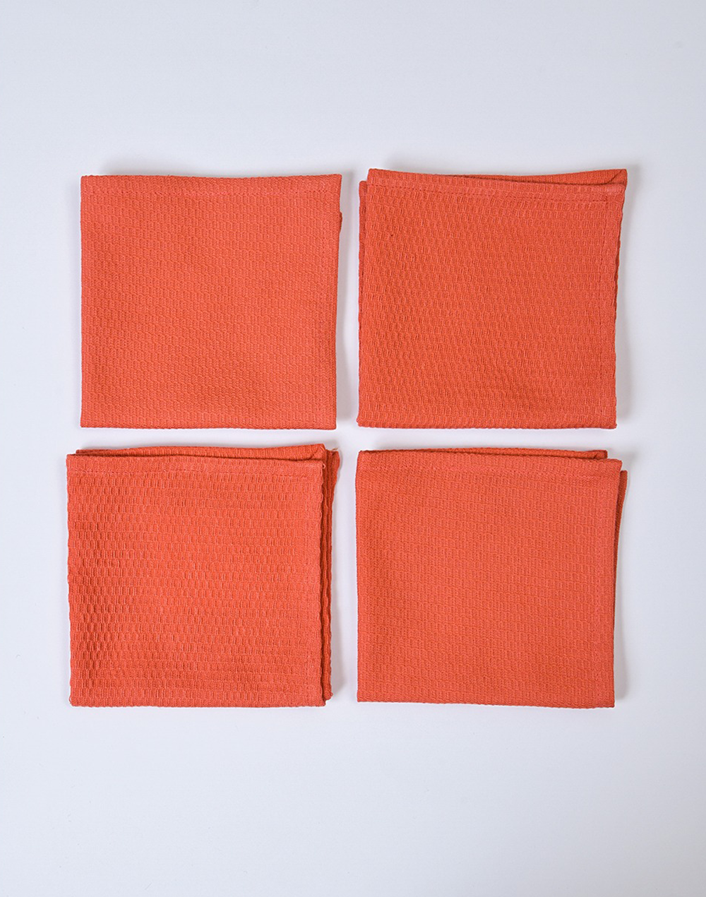 Orange waffle hand towels