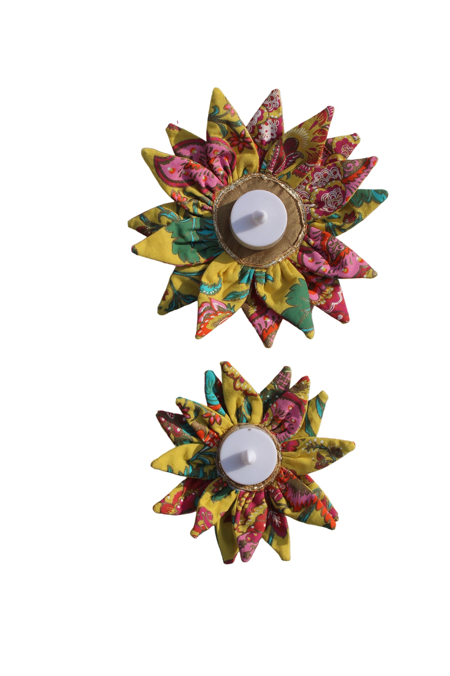 3D Flower Decorative Tea Light Holder - Set of 2