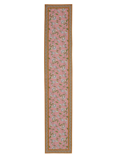 Pink Floral Decorative Table Runner