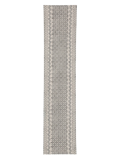 White Printed Center Table Runner