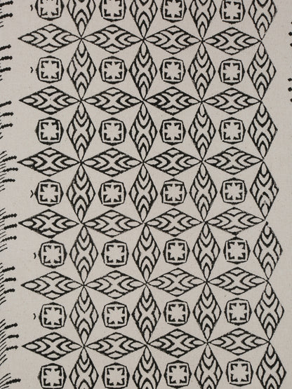 White Printed Center Table Runner