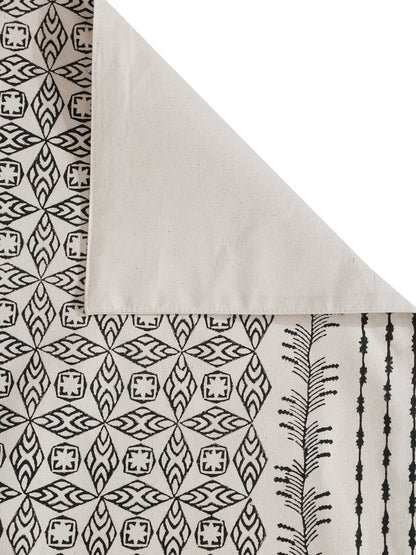 White Printed Center Table Runner