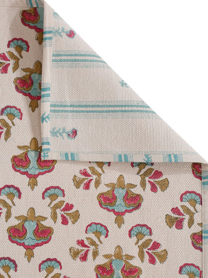 Pink Floral Decorative Reversible Table Runner