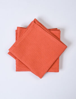 Peach Waffle 11×11 Inch Hand Towel Set Of 4