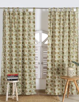 Brown Sheeting 42X84 Curtain Set of 2