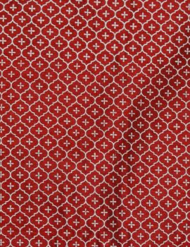 Red Polydupain 13X19 Tablemat Set of 6