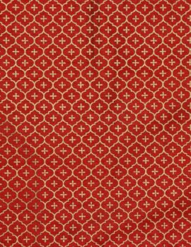 Red Polydupain 13X19 Tablemat Set of 6