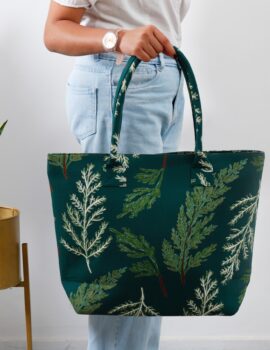 Green Cotton 19×14 Tote Bag