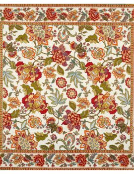 Multicolour Color Cotton Fabric Printed Table Cover Size- 60″X84″