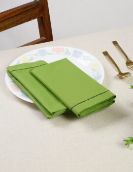 Green Poplin 18×18 Napkin Set of 4