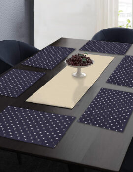 Blue Sheeting 12X18 Tablemat Set of 6