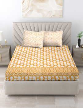 Floral Printed King Size Bedsheet Set with 2 Pillow Covers