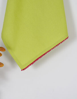 Lime Green  Cotton Solid Plain 16×20 Inch Kitchen Towel Set Of 3