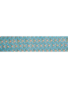 Teal Color Sheeting Fabric Printed Table Runner Size-14″X70″