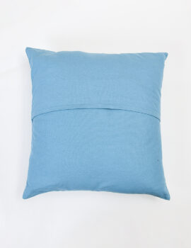 Blue Cotton 16×16 Inch Cushion Cover